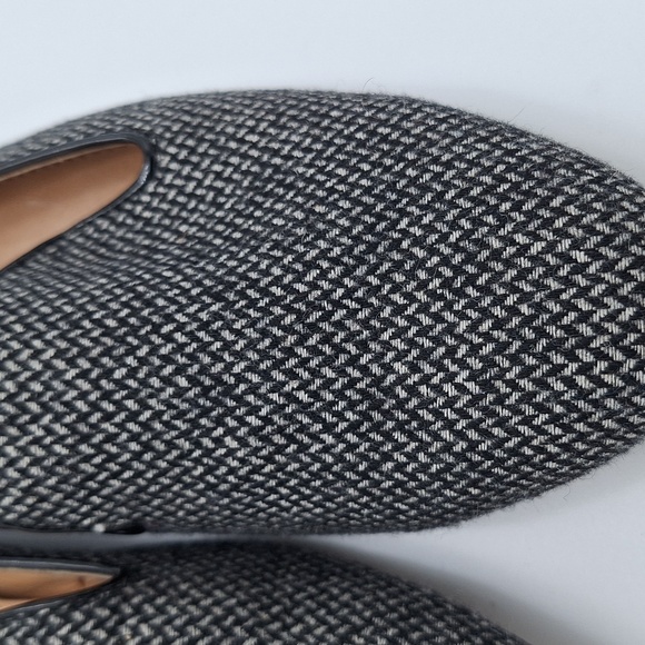 J. Crew Black and White Flats Tweed Women's Loafers - Picture 7 of 15